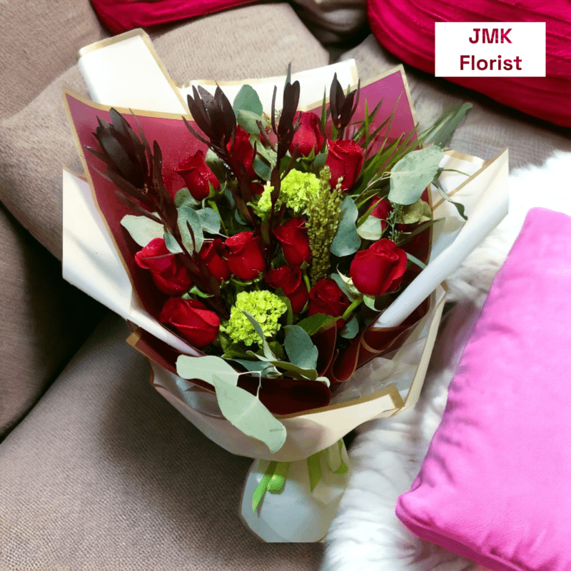 jmk florist dozen red roses bouquet jmk florist dozen red roses bouquet