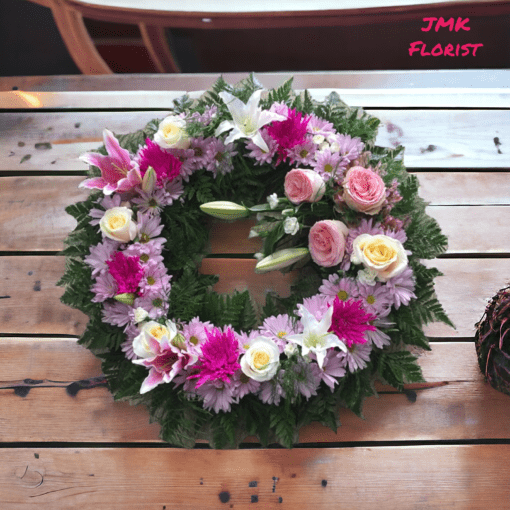 jmk pink wreath