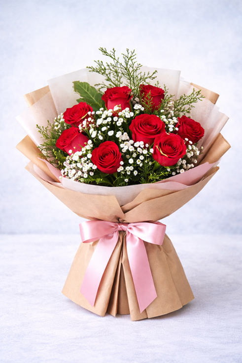 Red Rose valentine's day flowers bouquet