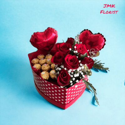 chocolate bouquet and roses