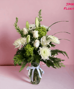 jmk white rose arrangement PhotoRoom