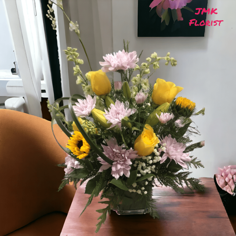 yellow roses arrangement