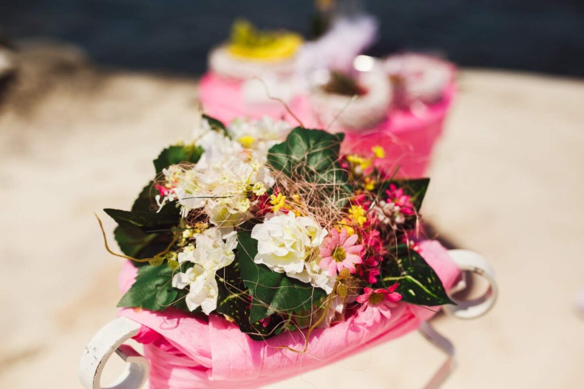 A lovely bouquet of fresh flowers, nicely arranged and wrapped.