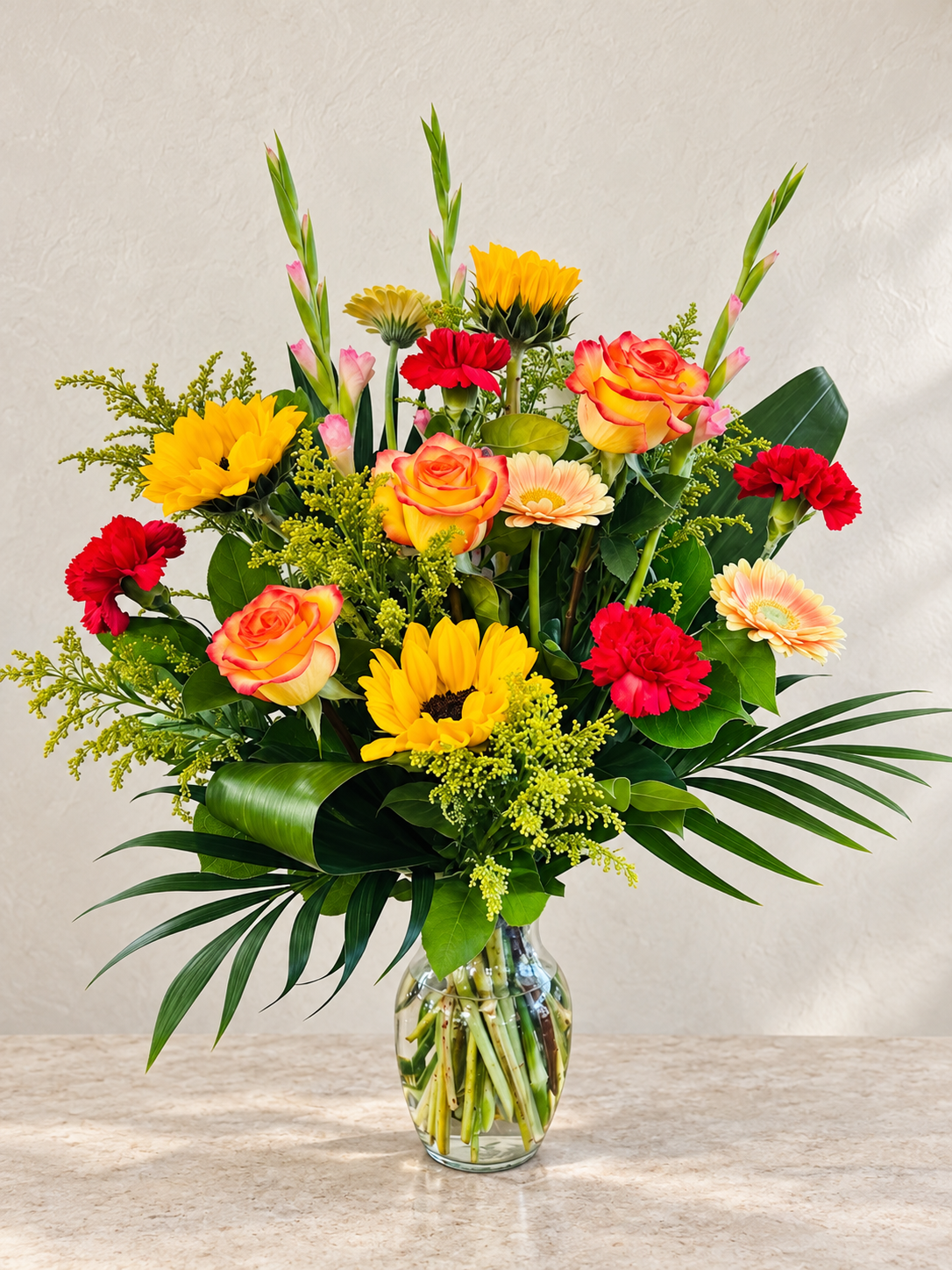Sunlit Floral Arrangement on Stone 1.png